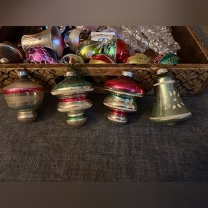 Vintage Glass Ornament Set Shiny Brite